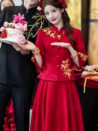 #精致优雅#敬酒服#新中式#结婚#订婚