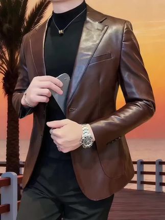 #男士皮西装外套#男士外套#高品质皮西装@抖加🔥上热门🔥dou+🔥热点宝 @DOU+小助手