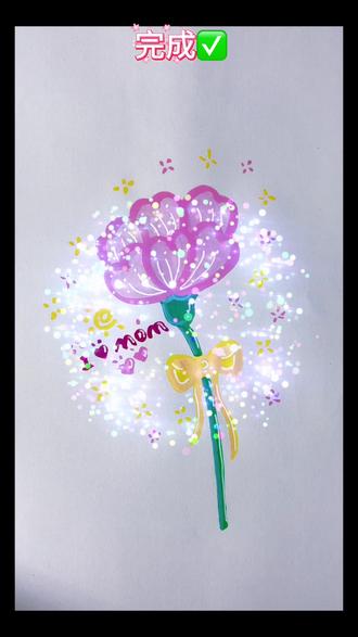 10秒学会爱心画花朵,简单又好看#简单的花朵画法 #简笔画#一学就会的简笔画 #零基础学画画 #母亲节花束