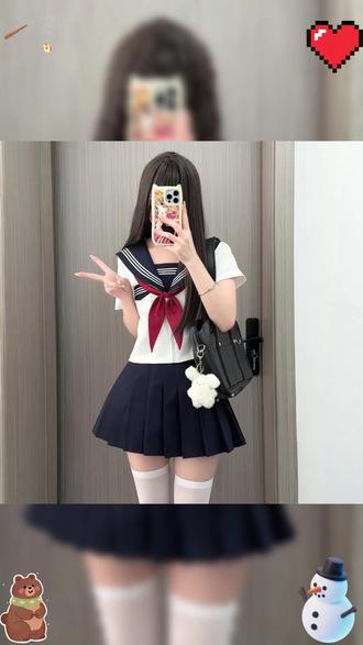 【川町香】日系正统水手服jk制服裙套装白二三本基础款关西襟全套