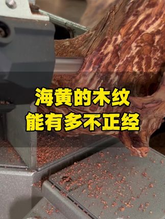 海黄的木纹能有多浮夸 #红木 #海南黄花梨#图鸦养护#图鸦油