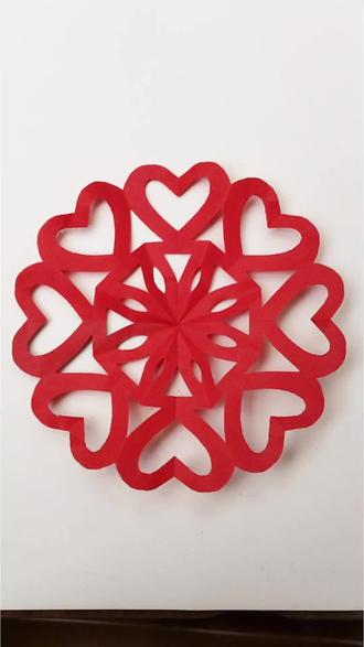 超好看的爱心剪纸#手工制作 #剪纸