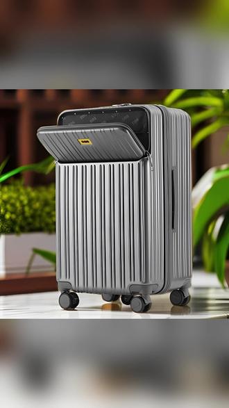SGG前开口行李箱拉杆箱五轮大容量 结实登机箱静音旅行行李箱时尚 #旅行拉杆箱 #行李箱 #出差旅行必备