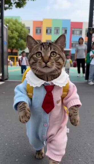 接孩子放学啦#AI小可爱想吃雪糕