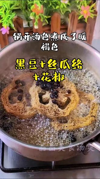 黑豆+丝瓜络+花椒 #美食教程