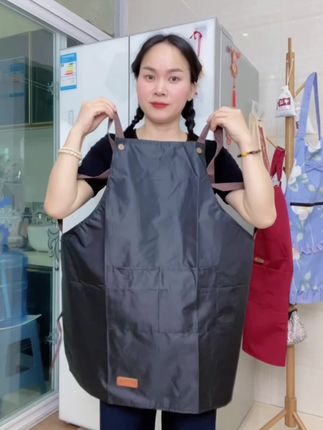 #防水围裙 #围裙 #背带围裙 厨房家用做饭#防水防油 男女通用理发店餐饮围腰上班#工作服