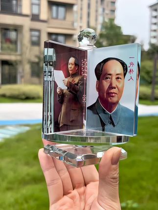 #水晶摆件#办公室摆件#致敬伟人#红色收藏