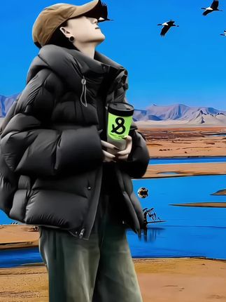 短款连帽棉服#外套穿搭 #秋冬穿搭 #保暖穿搭 #棉服 #高端大气
