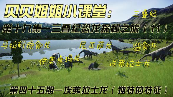 三叠纪——埃弗拉士龙(独特的特征) 小小探险家们,准备好啦吗?握紧小拳头,我们的时光飞船要启动咯——咻——” 转眼间,我们就飞到了2.1亿年前的三叠纪晚期!
先闭上眼睛想一想:这里的天空比现在更蓝,风里带着淡淡的蕨类植物清香,脚下的土地软软的,长满了各种各样从没见过的针叶树和小草。而且呀,这时候的地球没有七大洲,所有陆地都凑在一起,变成了一个超级超级大的“地球蛋糕”!
就在这片古老的土地上,有一个身影正在慢慢走来——它就是我们今天的小主角,埃弗拉士龙!快睁开眼睛看,它有着长长的脖子,像一根灵活的小吸管,还有四条细细长长的腿,走起路来“哒哒哒”的,特别稳当。虽然它体长能达到6到7米,比我们家里的小汽车还要长,但身体却轻轻的,跑起来一点都不笨重!
你们猜它最喜欢吃什么呀?没错!它是个温柔的素食主义者,最爱踮着脚,伸长脖子去够高处的树叶和嫩芽,就像我们吃甜甜的小零食一样开心。对啦,埃弗拉士龙可是恐龙家族的“早期小探险家”哦,在恐龙刚刚开始慢慢崛起的时代,它就已经在这片土地上快乐生活啦!
不过呀,三叠纪的世界也藏着小危险,埃弗拉士龙遇到天敌时会怎么办呢?它还有哪些我们不知道的小秘密?别着急,接下来我们就一起深入了解这个可爱的史前小伙伴吧!#恐龙 #三叠纪 #埃弗拉士龙 #儿童科普 #科普视频