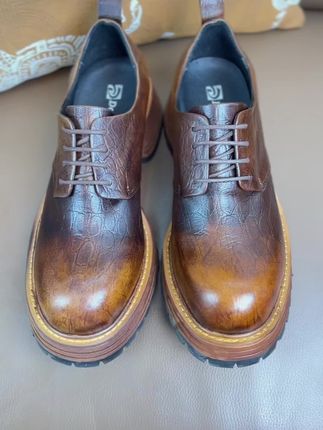 厚底男鞋不重不硬的,#厚底男鞋 #男鞋 #手工男鞋 #头层牛皮男鞋 #复古男鞋老爹鞋