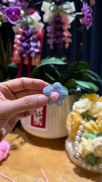 星黛露发箍三:泡芙花朵
可以做发夹,胸针,毛衣装饰,各种小饰品,快来发挥你的想象,将家里剩的小线头变废为宝吧。
#手工编织零基础教学 #钩针编织 #玫瑰花毯子#毛线 #毛线发箍