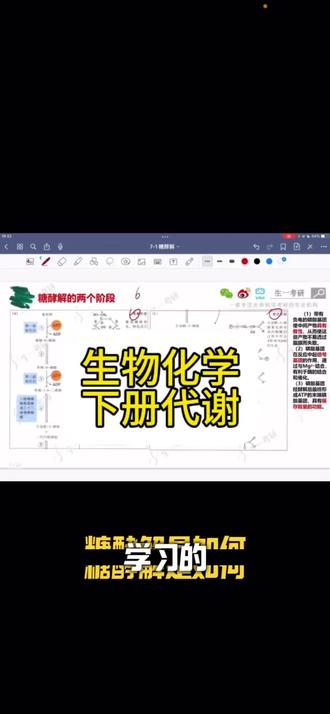 糖酵解该如何学习! #网课讲解 #生物化学基础 #27考研 #生物学 #生物学考研