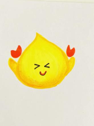 恭喜你拥有了小火花表情包#画画🎨 #简笔画