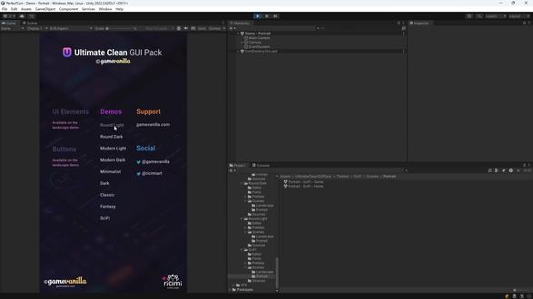【Unity UI资源包】通用型UI解决方案 Ultimate Clean GUI Pack是一套面向真实项目使用的专业级 Unity UI解决方案,它通过9种可切换主题、完整的 UI 组件 Prefab、横竖屏Demo场景以及成熟的9-Slice、配色和动画体系,帮助开发者快速搭建干净、现代、性能友好的游戏界面,大幅减少UI设计与反复修改的成本,让你把更多精力专注在玩法和系统本身。#Unity游戏开发 #Unity插件
