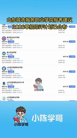 #2026山东单招综评#单招#山东单招综评 山东城市服务职业学院报考建议
2026单招综评计划已公布