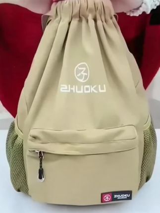 大容量休闲男女旅行健身包训练背包束口袋抽绳包篮球包潮日常#背包#健身包#大容量背包#休闲包#篮球包