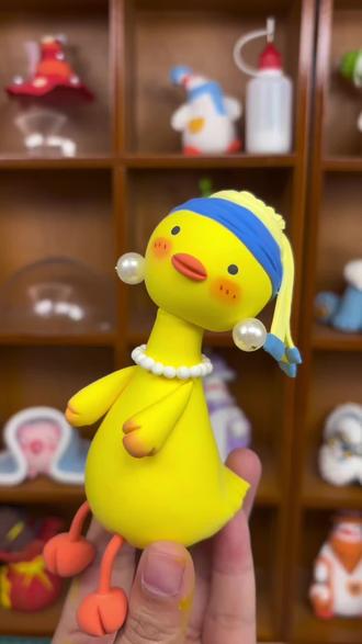 新手也能学会的墩墩珍珠鸭教程来了,快动手做起来#超轻粘土手工 #有趣的儿童手工作品 #种草激励计划 #粘土教程