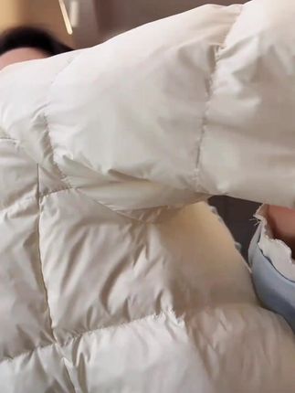 小个子圆圆Y8814年糕百搭圆领95白鸭绒轻薄短款羽绒服百搭外套女#爆款热卖中