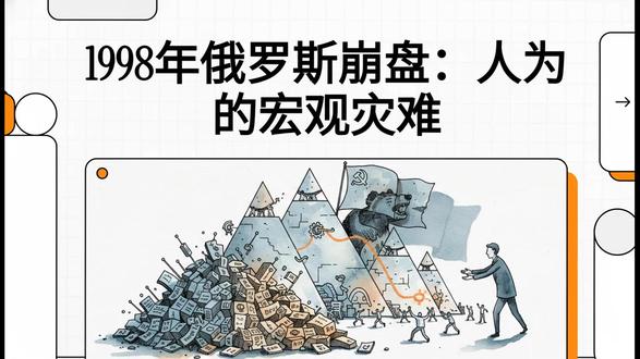 俄罗斯1998崩盘真相:一场被精心包装的“合法赖账”! 收益率91%的国家债券你敢买吗?俄罗斯当年的GKO就是这种彻头彻尾的传销工具。当泡沫再也吹不动时,寡头们并没有破产,而是发明了“延期偿付”这根拐杖。看懂这场金融风暴,你就能识别现实中绝大多数的“杀猪盘”变种!
#俄罗斯金融 #金融危机 #庞氏骗局 #权力的游戏 #资本运作