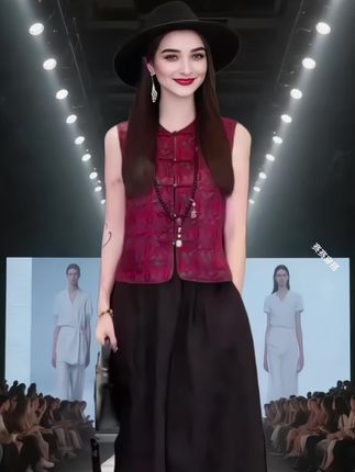 新中式马甲➕半身裙#减龄显瘦穿搭 #穿搭我是认真的 @DOU+小助手