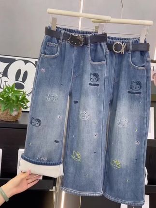 #秋冬新款 #女童加绒裤子 #女童穿搭 #加绒保暖 #显高显瘦显腿长