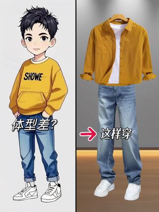 #男士牛仔裤 #潮牌穿搭 #男生穿搭 #显高显瘦显腿长 #ootd穿搭