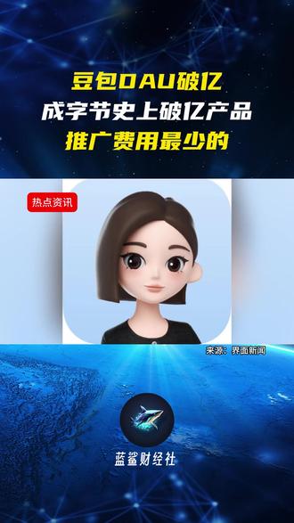 豆包DAU破亿成字节史上破亿产品推广费用最少的 豆包DAU破亿成字节史上破亿产品推广费用最少的#豆包 #字节跳动 #AI推广