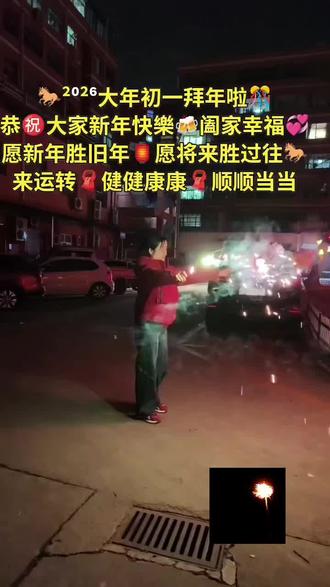 🎉大年初一的仪式感!✨烟花绽放好运来~🥳你那里过年放鞭炮吗?👇