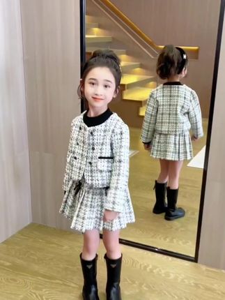 #女童穿搭 #生女儿就要这样穿 #潮童穿搭 #女童小香风套装 #女童套装