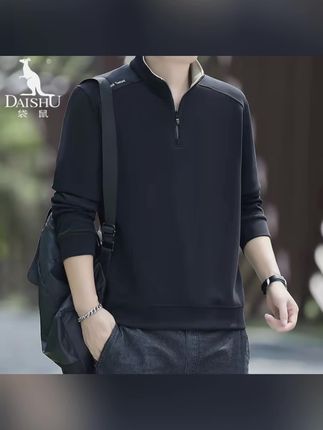 袋鼠男士百搭长袖打底衫,版型正样子👍,穿着年轻又洋气!#面料柔软舒适 #品质男装 #简约大气 #时尚穿搭 #爆款热卖中