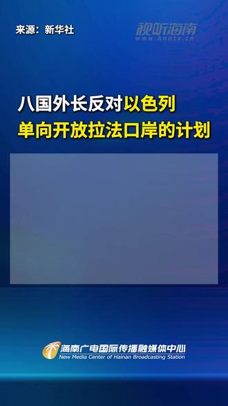 八国外长发表联合声明
