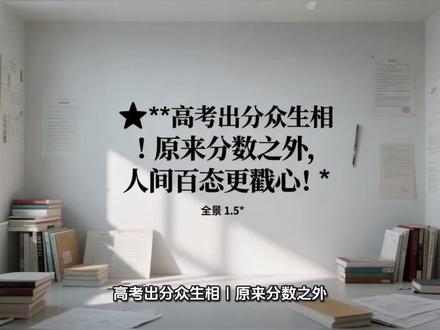 高考成绩收到后的状态