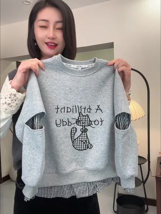 #假两件卫衣 #中大童搭配 #时髦洋气 #百搭上衣 #谁穿谁好看
