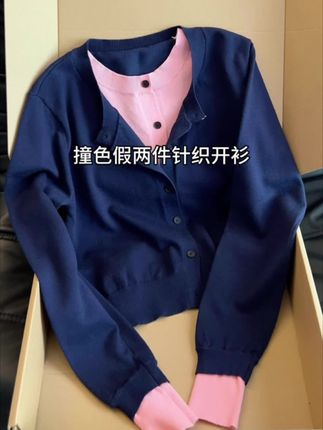 #慵懒风穿搭 #极简穿搭 #穿搭技巧 #假两件针织衫 #韩系穿搭