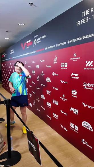 孙颖莎赛后采访 大格局 点赞 #国乒 #新加坡大满贯 #孙颖莎 #比赛现场 #体育精神