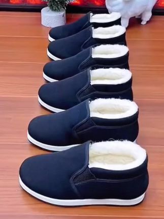 冬季男布鞋加绒加厚防滑软底中老年棉鞋高帮保暖防寒工作鞋#上脚舒适 #便宜又好穿 #棉鞋男 #棉鞋#高帮加绒加厚保暖