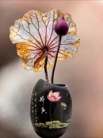 石头画创意花瓶小摆件
#微景观 #有趣的创意