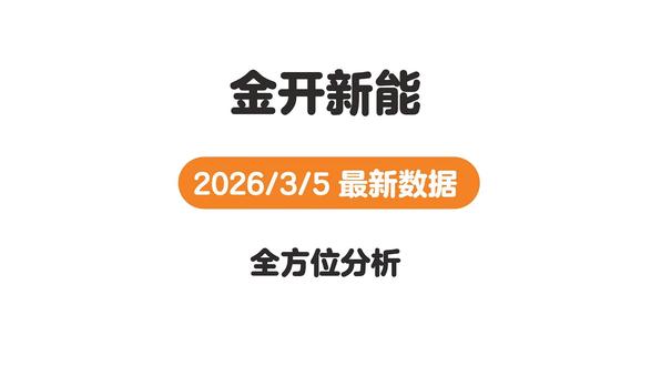 金开新能2026年3月5号最新基本分析 #财经#金开新能 #投资理财#股票#风电