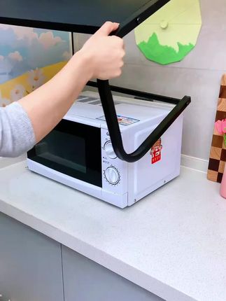 #微波炉置物架 家里厨房空间小的小电器多的,可以放一个这样的置物架 双层的设计,上层放小家电或者调料,底下放微波炉,厨房整洁不少~#置物架 #厨房收纳置物架 #微波炉架