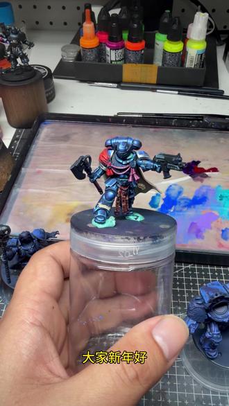 U团极限战士蓝甲NMM批量涂装过程分享 一些U团涂装的小分享和小过程 希望能帮到各位锤友#战锤 #战锤40k #极限战士 #U团 #模型涂装
