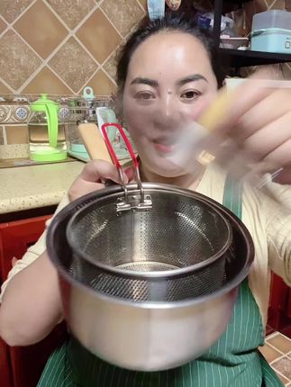 #好物推荐🔥 #厨房好物 家用油炸锅无涂层多功能油锅