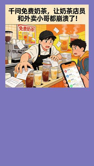 千问免费奶茶!让奶茶店员和外卖小哥都很崩溃! #热点 #千问免费奶茶 #奶茶 #千问崩了 #播客