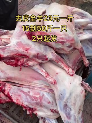 去皮全羊23元一斤，15到50斤一只，2只起发#全羊 #去皮全羊 #牛羊肉批发 #支持全国发货