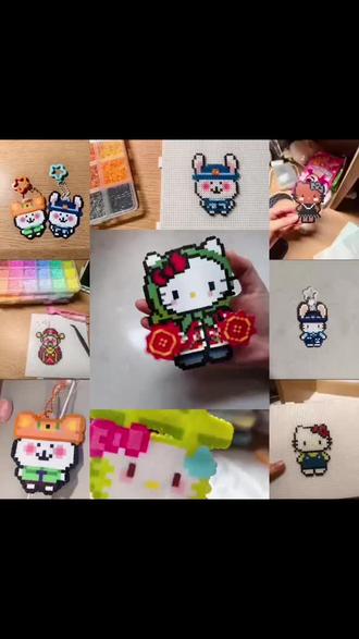 拼豆做好了怎么烫?教程来啦! #2026你好出色 #拼豆 #拼豆豆 #拼豆图纸 #拼豆熨斗