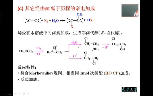 烯烃和卤水的加成#有机化学基础