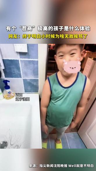 近日,辽宁沈阳,有个“茬商”极高的孩子是什么体验?网友:终于明白小时候为啥无故挨骂了(来源:指尖新闻沈阳晚报)