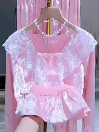 #公主风睡衣#蕾丝睡衣#秋冬睡衣#睡衣