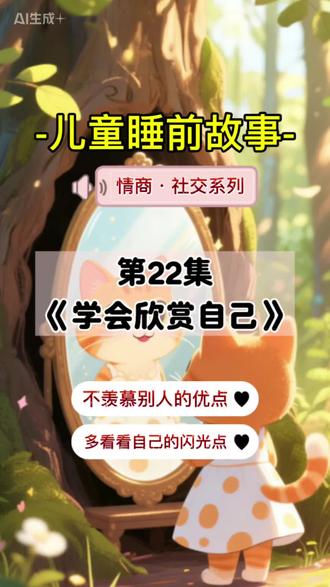 儿童经典睡前故事:第22集《学会欣赏自己》|情商•社交系列
🤨你家也有像小橘猫这样只看到别人的优点,看不见自己优点的宝宝吗?怎么教才会使宝宝学会欣赏自己呢?
🧐下面推荐几句拿来就能用的高情商引导句子:
1️⃣ 宝贝,你就像小橘猫朵朵一样,有属于自己的闪光点,特别珍贵。
2️⃣ 不用总羡慕别人的优点,你的小特点,才是最特别的呀。
3️⃣ 每个人都是不一样的小星星,你也在自己的轨道上闪闪发亮呢。
4️⃣ 学会欣赏自己,才是最厉害的本领哦。
#儿童睡前故事 #育儿干货 #星珞育儿故事站 #有声绘本 #学会欣赏自己