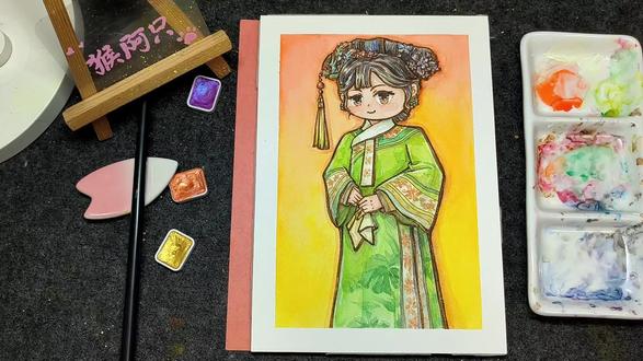 『画!56个民族』——满族✅ 旗装是#满族 的传统服饰,男女皆穿。
(参考了嬛嬛的衣服,有没有发现是哪件?
#抖音创作季 #画画 #绘画过程 #56个民族