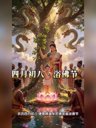 农历四月初八,浴佛节 浴佛,洗去内心浮躁与执念,修一颗柔软慈悲的心。愿常怀善意,少些计较,多份包容,家人安康,万事顺遂。